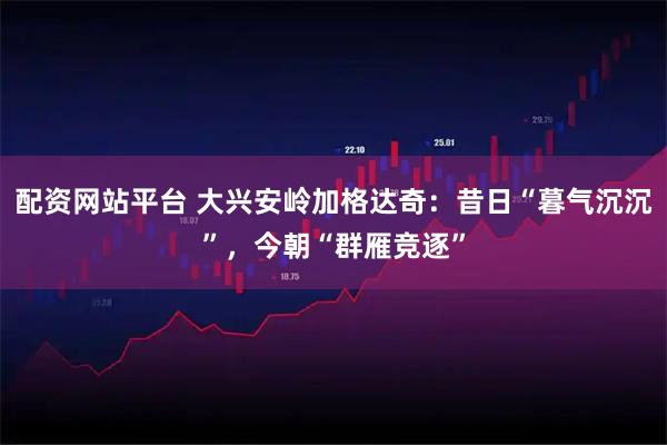 配资网站平台 大兴安岭加格达奇：昔日“暮气沉沉”，今朝“群雁竞逐”